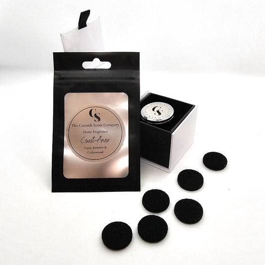 Car vent air freshener holder with scented discs - The Cornish Scent Company