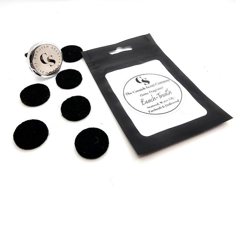 Car vent air freshener holder with scented discs - The Cornish Scent Company