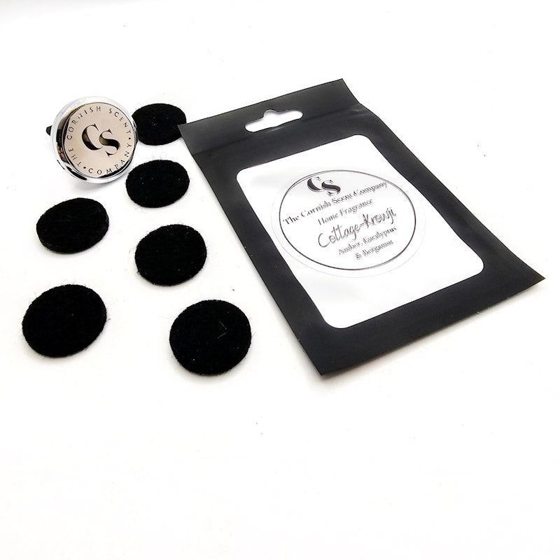 Car vent air freshener holder with scented discs - The Cornish Scent Company