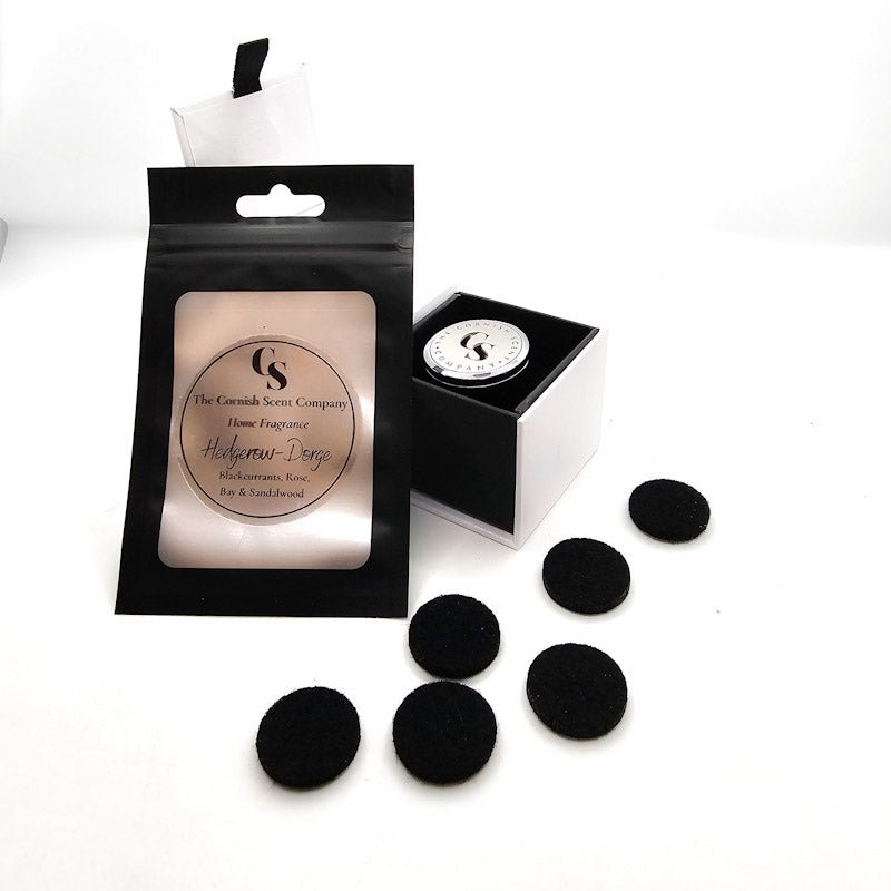 Car vent air freshener holder with scented discs - The Cornish Scent Company