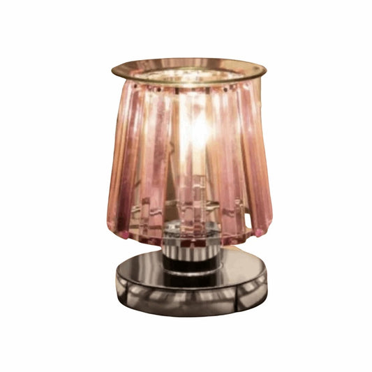 Pink and silver crystal electric touch lamp wax warmer - The Cornish Scent Company
