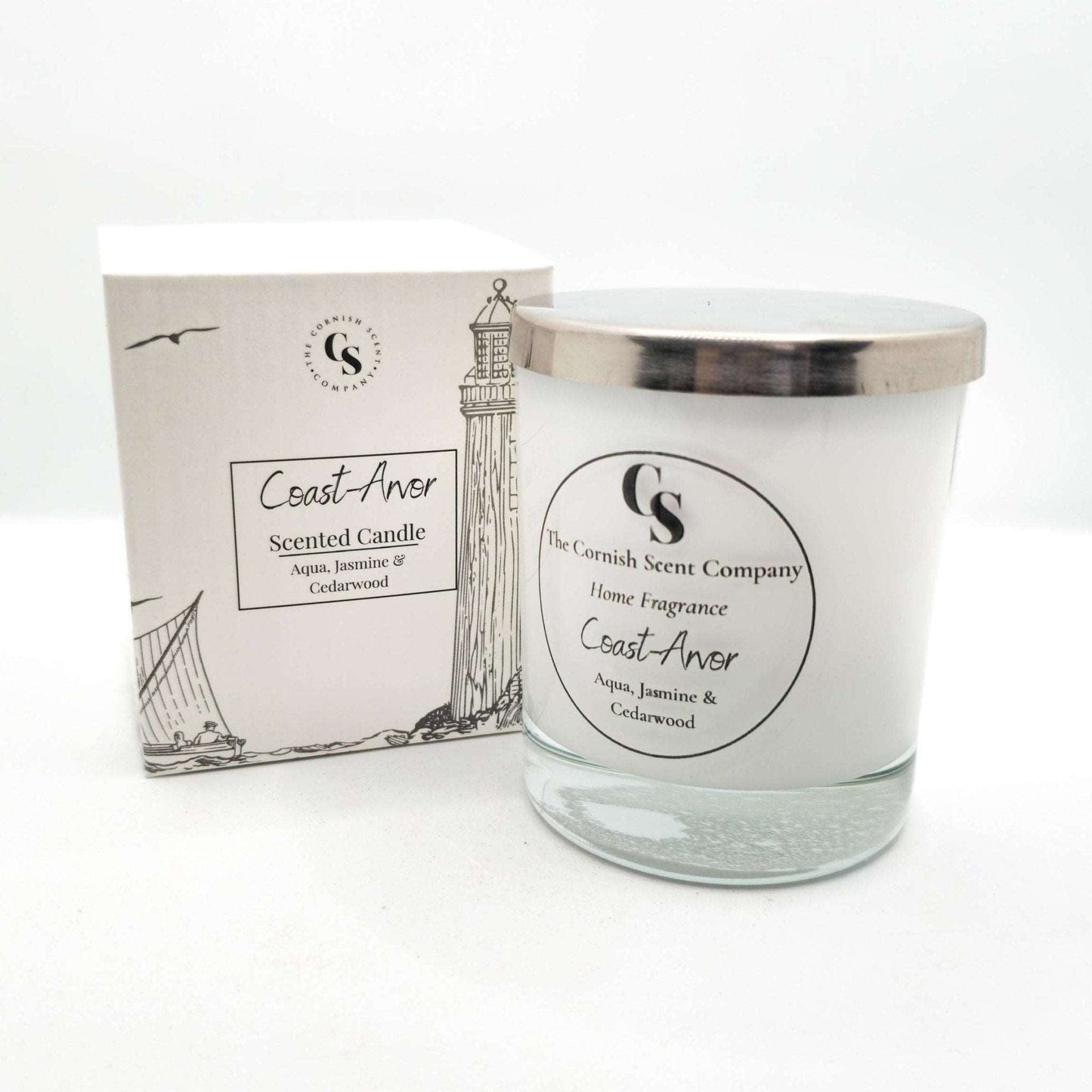 Premium white double wick Scented Candles - The Cornish Scent Company