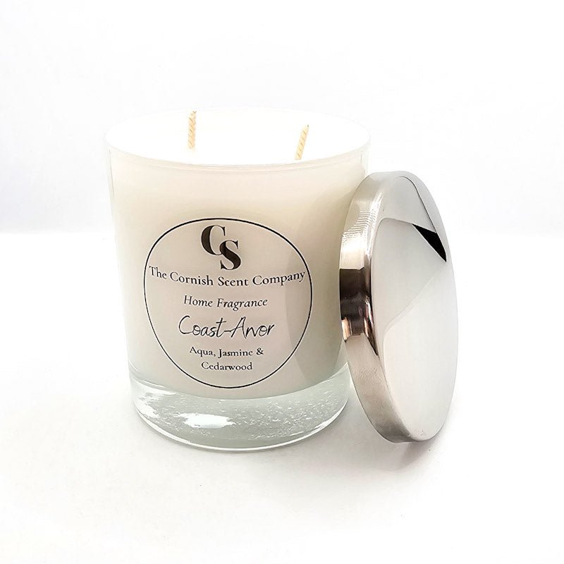 Premium white double wick Scented Candles - The Cornish Scent Company